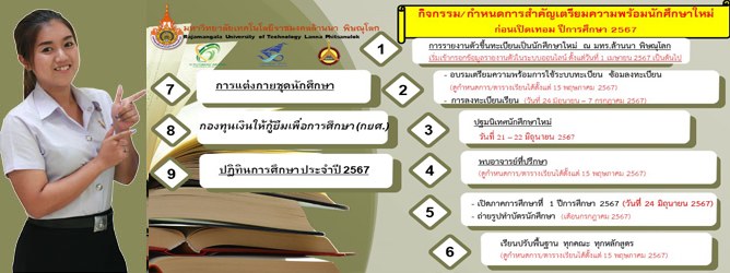 กำหนดการของนักศึกษาใหม่ 2567