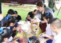 Image : Art publish painting activity at The Lanna Traditional House Museum CMU