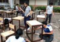 Image : นักศึกษาหลักสูตร วศ.บ.ยธ จัดทำเก้าอี้สำหรับห้องปฏิบัติการ จากการเรียนวิชา Civil Engineering Workshop ปีการศึกษา 2564