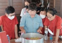 Image : โครงการที่พัฒนาทักษะเดิม (Up-skill) เพิ่มเติมทักษะใหม่ (Re -skill) ด้านธุรกิจอาหารและโภชนาการ ของ รุ่นที่ 4 หลักสูตรอาหารไทยและขนมไทย