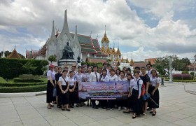 Image : Teacher and students of Bachelor of Arts program in Hotel and Tourism Management at RMUTL Lanna (Chiang Rai) to Access with thankfulness Tomb fell.