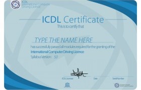 รูปภาพ : ใบประกาศผลการทดสอบมาตรฐานด้านเทคโนโลยีสารสนเทศ ICDL Certificate