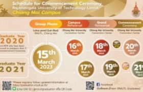 Image : Schedule for Commencement Ceremony RMUTL