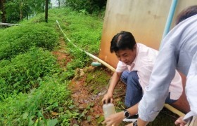 Image : Rajamangala University of Technology Lanna surveied water quality for the construction of water supply systems in the Royal Project.