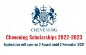 รูปภาพ : ประชาสมัพันธ์ทุนการศึกษา Chevening ประจำปี 2022/2023 ณ สหราชอาณาจักร