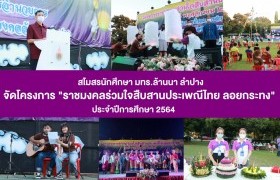 รูปภาพ : สโมสรนักศึกษา มทร.ล้านนา ลำปาง จัดโครงการ ราชมงคลร่วมใจสืบสานประเพณีไทย ลอยกระทง ประจำปีการศึกษา 2564 เพื่อสืบสานวัฒนธรรมประเพณีไทย