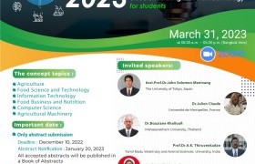 Image : ขอเชิญส่งบทความและร่วมงาน The Virtual International Conference on Science and Agricultural Technology for students 2023